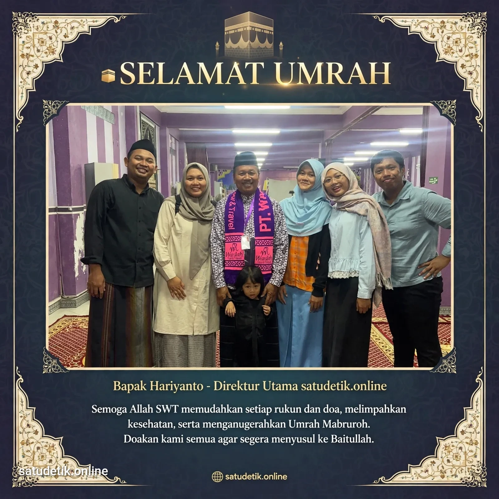 Berangkat ke Baitullah, Dirut satudetik.online Selipkan Doa untuk Kru dan Pembaca